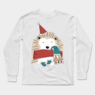 Cute handdrawn Hedgehog Long Sleeve T-Shirt